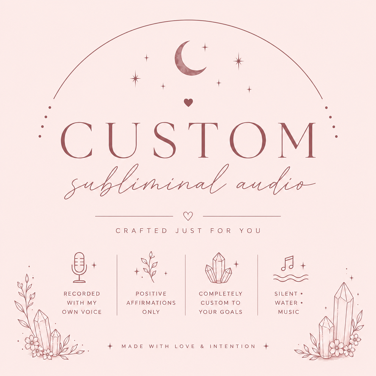 personalised custom subliminal audio request
